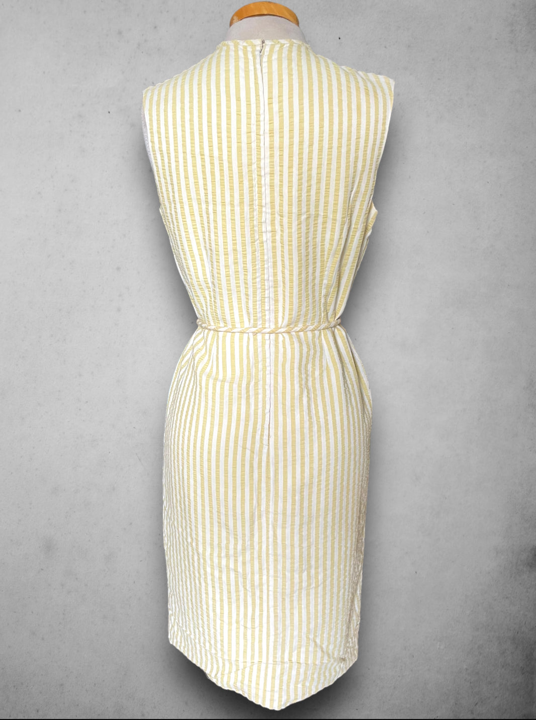 1960’s Yellow Gingham Striped Summer Dress & Blazer Set