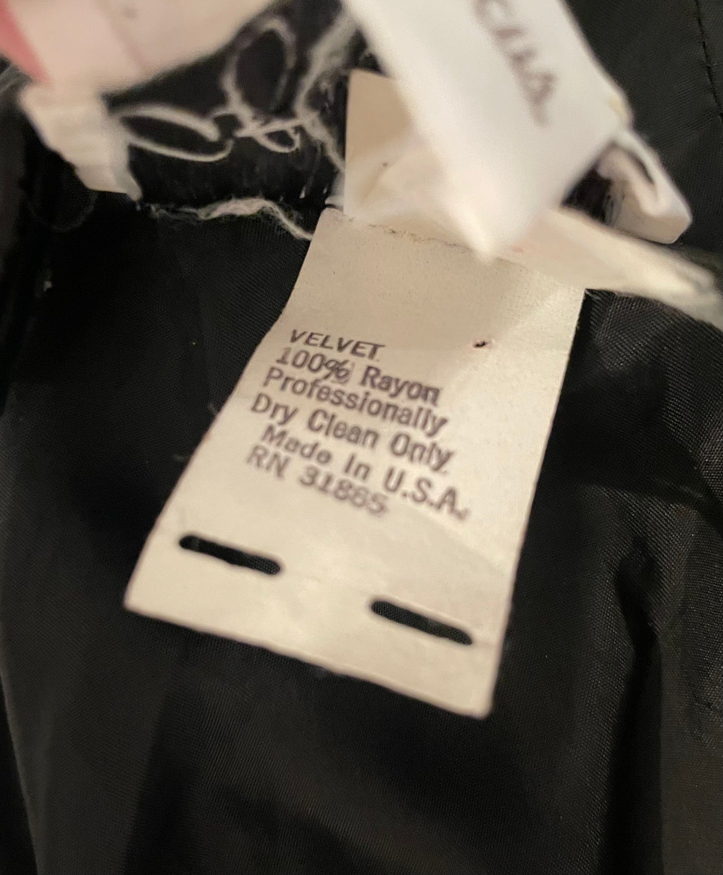 Vintage Black Velvet & Silver Glitter Swirl Party Dress