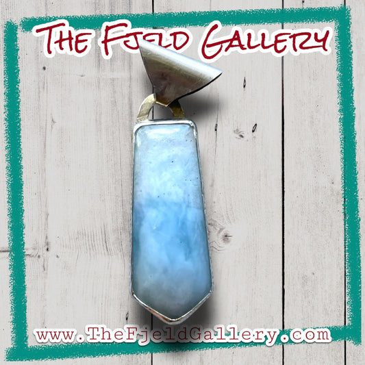 Handmade Aquamarine Gemstone Sterling Silver Necklace Pendant