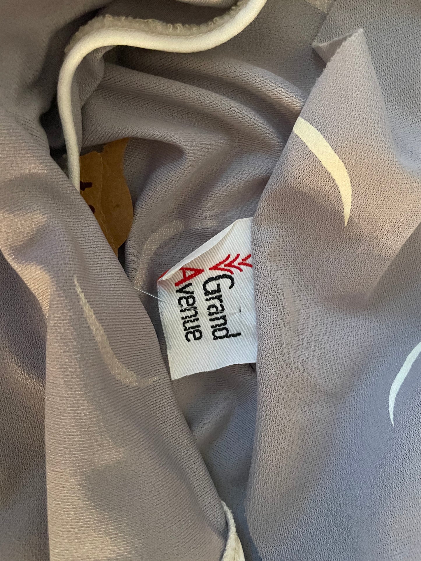 Vintage 1980’s Grey Print Dress