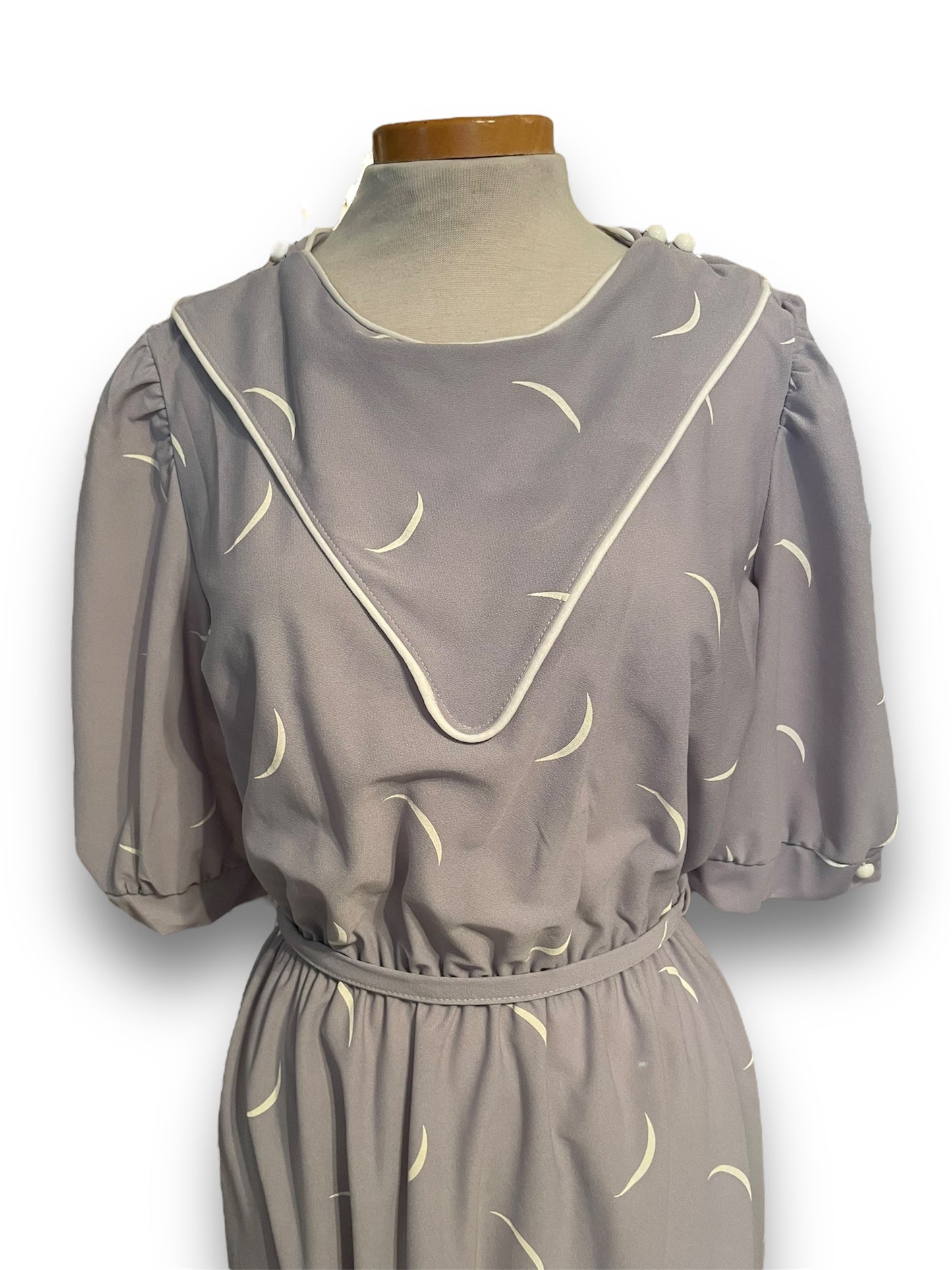 Vintage 1980’s Grey Print Dress