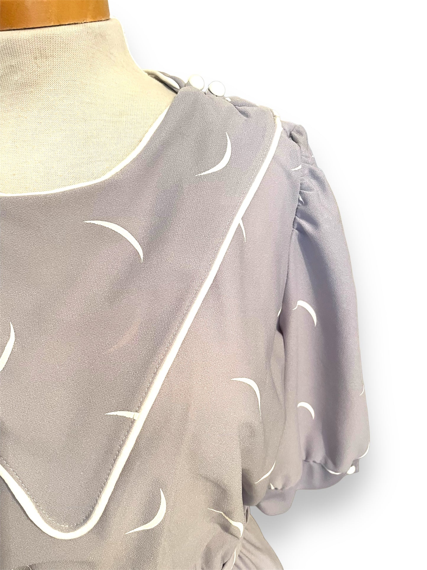 Vintage 1980’s Grey Print Dress