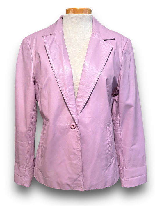 Vintage 1980’s Lavender Purple Leather Blazer Jacket