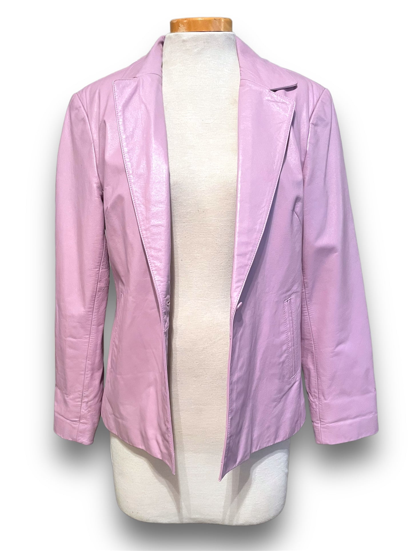 Vintage 1980’s Lavender Purple Leather Blazer Jacket