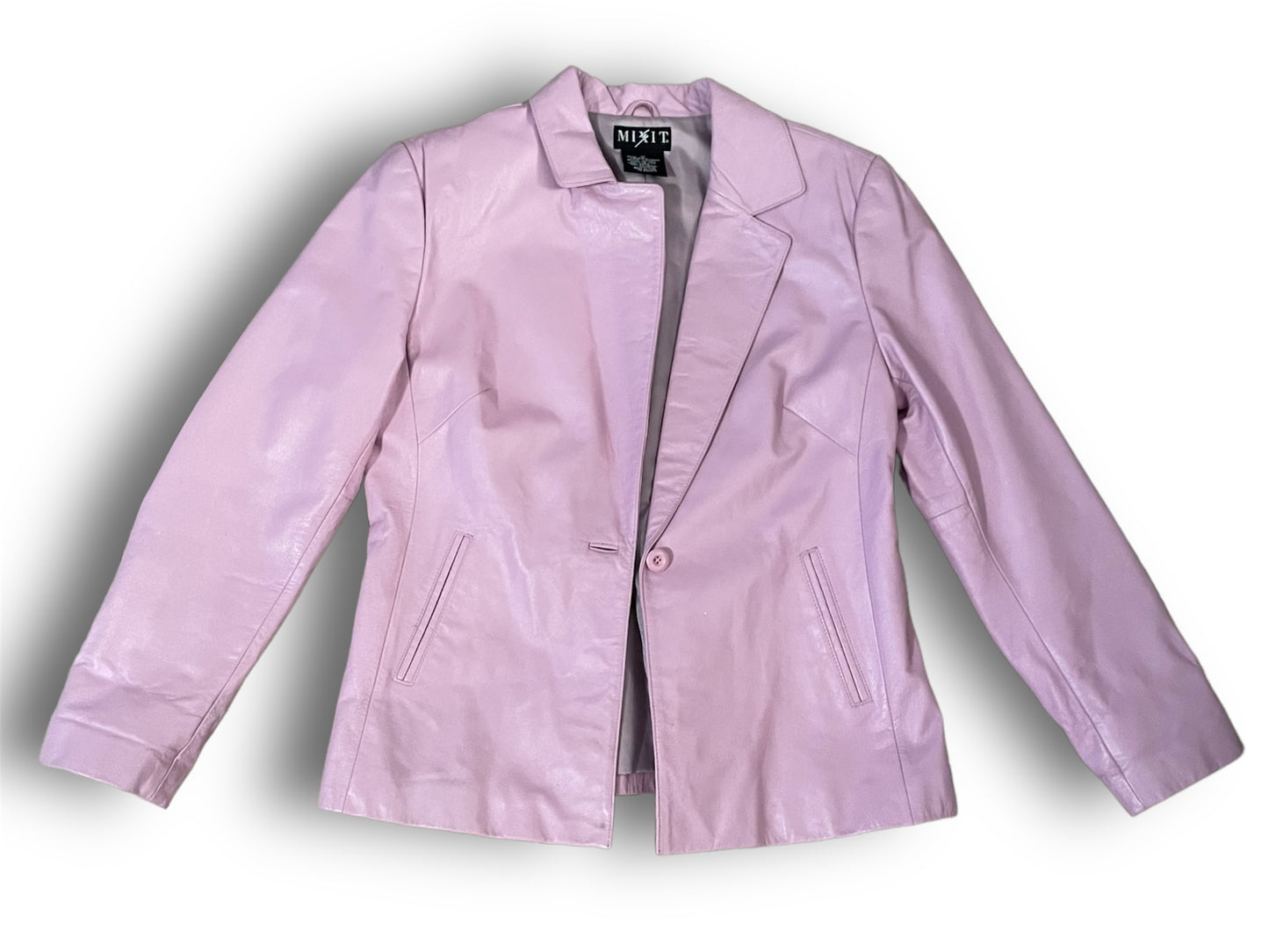 Vintage 1980’s Lavender Purple Leather Blazer Jacket