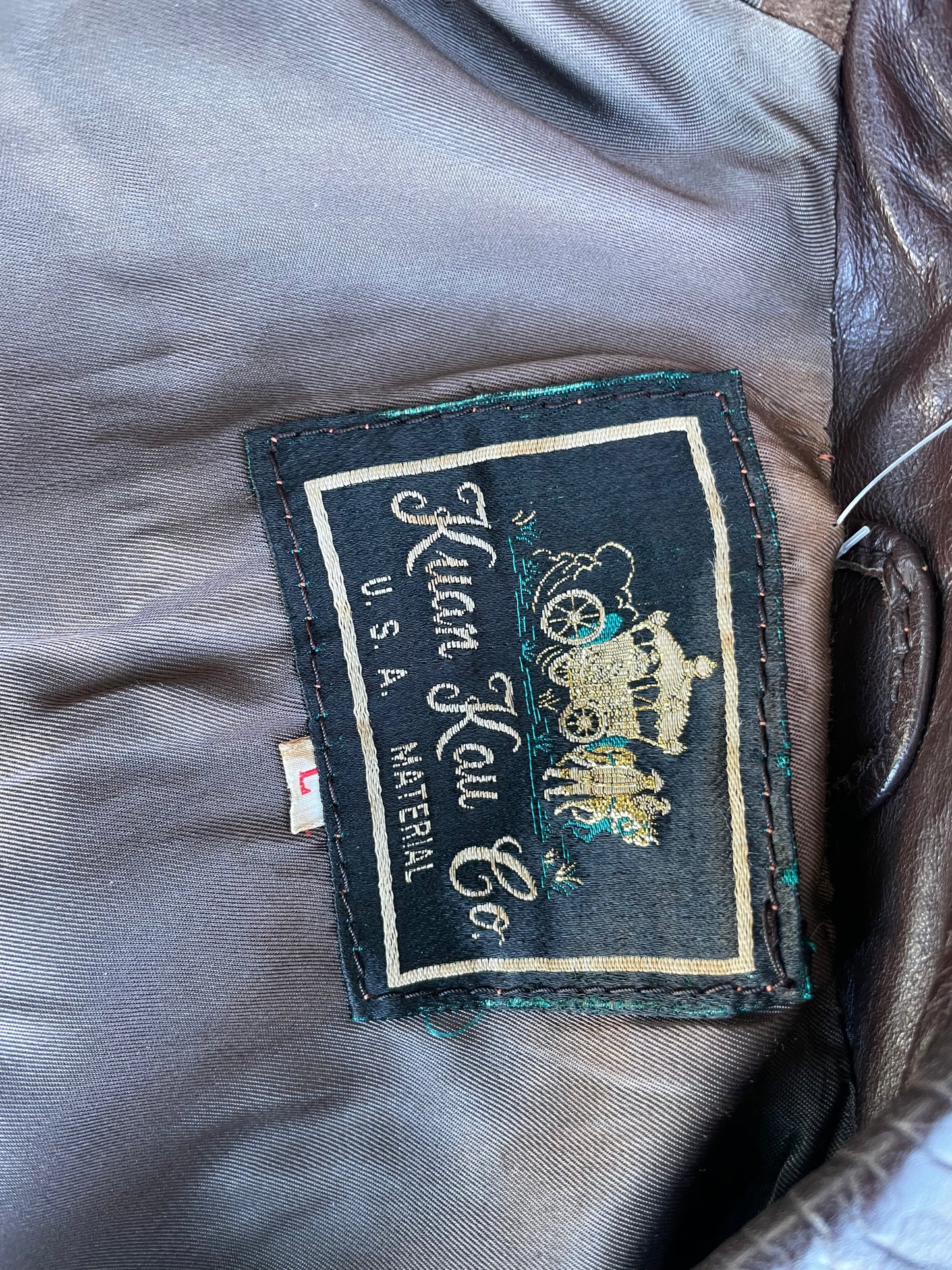 Vintage Brown Leather, Suede & Knit Bomber Jacket with Double Zipper