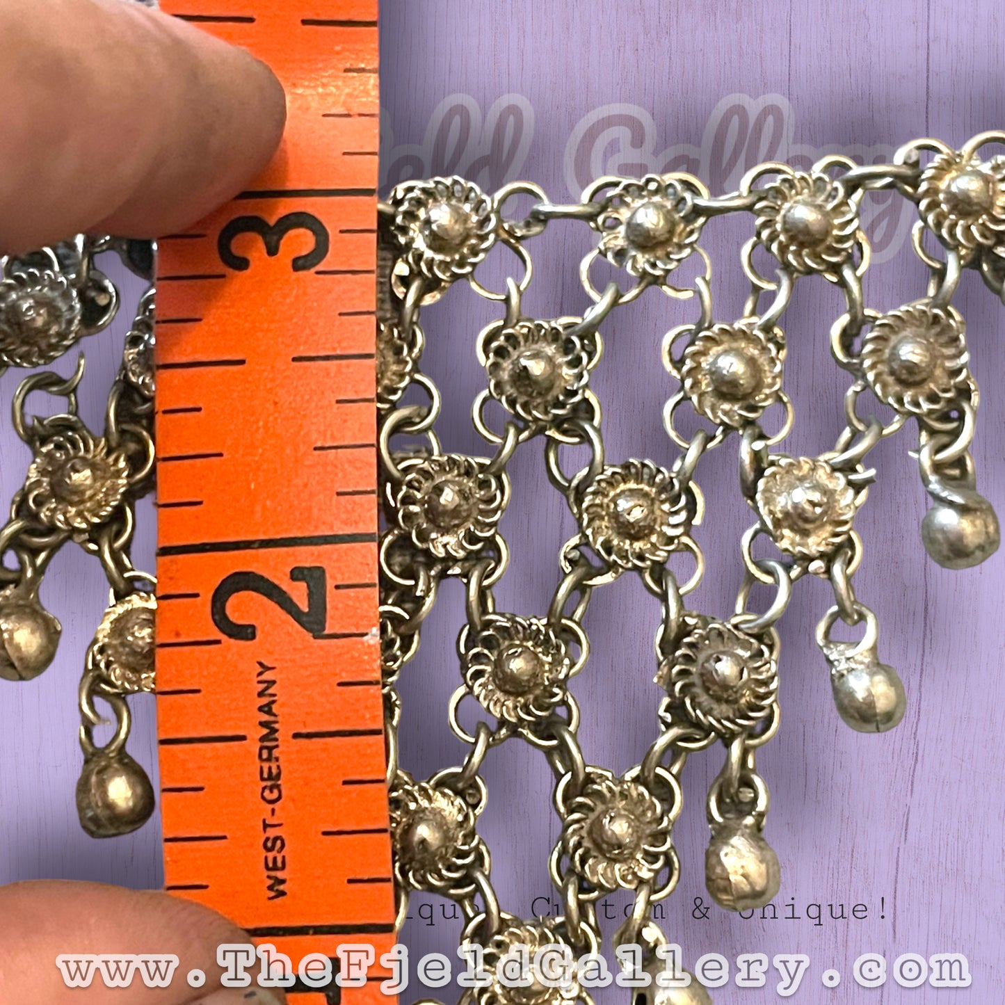 Vintage Indian Bellydance Silver Necklace