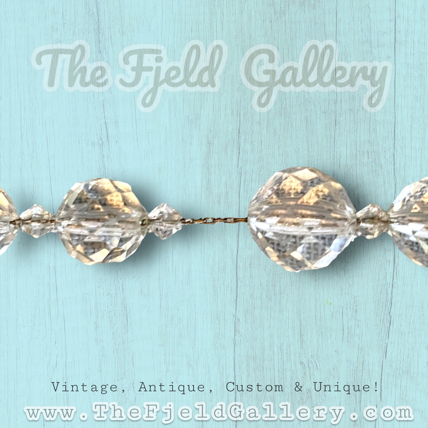 Edwardian German Sterling Silver Faceted Quartz Crystal Necklace