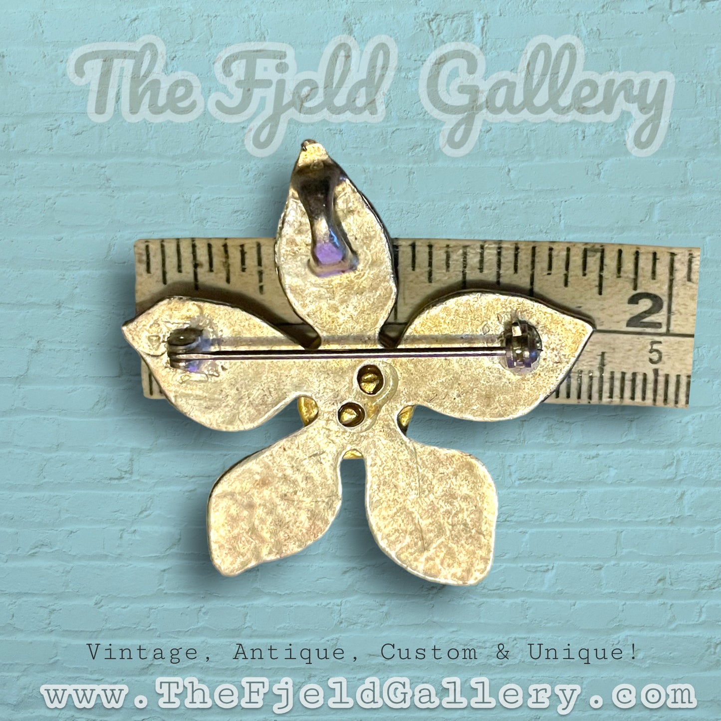 Vintage Modernist Silver & Gold Flower Brooch & Necklace Pendant