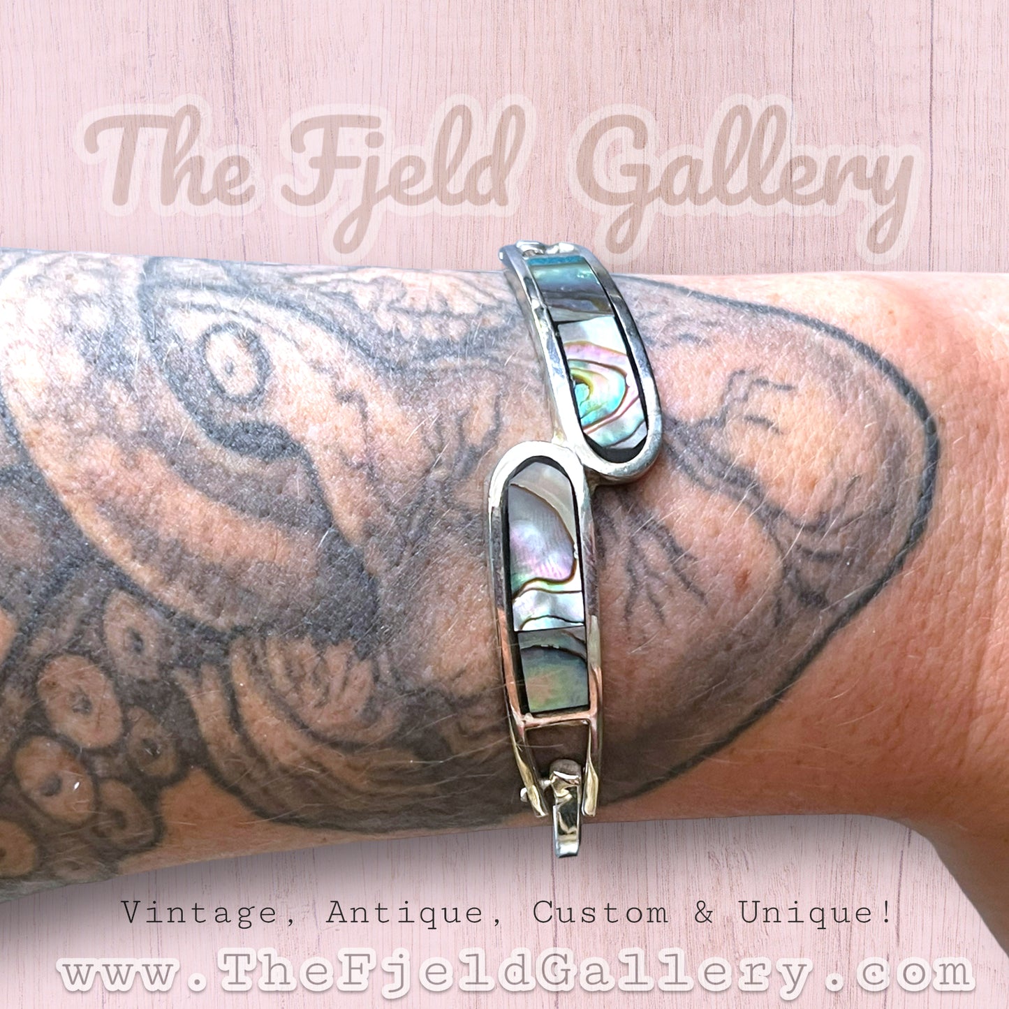 Sterling Silver Taxco Mexico Cintage Ablanie Hinged Bangle Bracelet