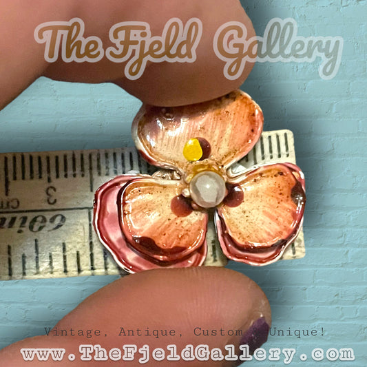 Vintage 1940’s Enamel Flower Brooch
