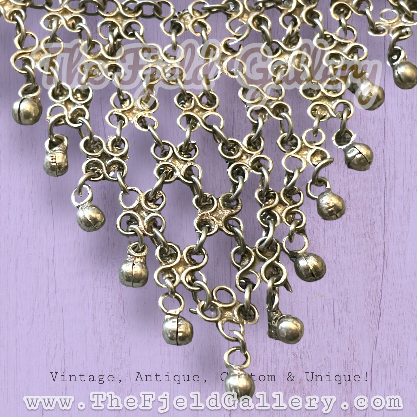 Vintage Indian Bellydance Silver Necklace