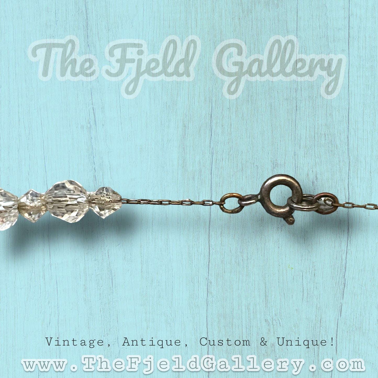 Edwardian German Sterling Silver Faceted Quartz Crystal Necklace
