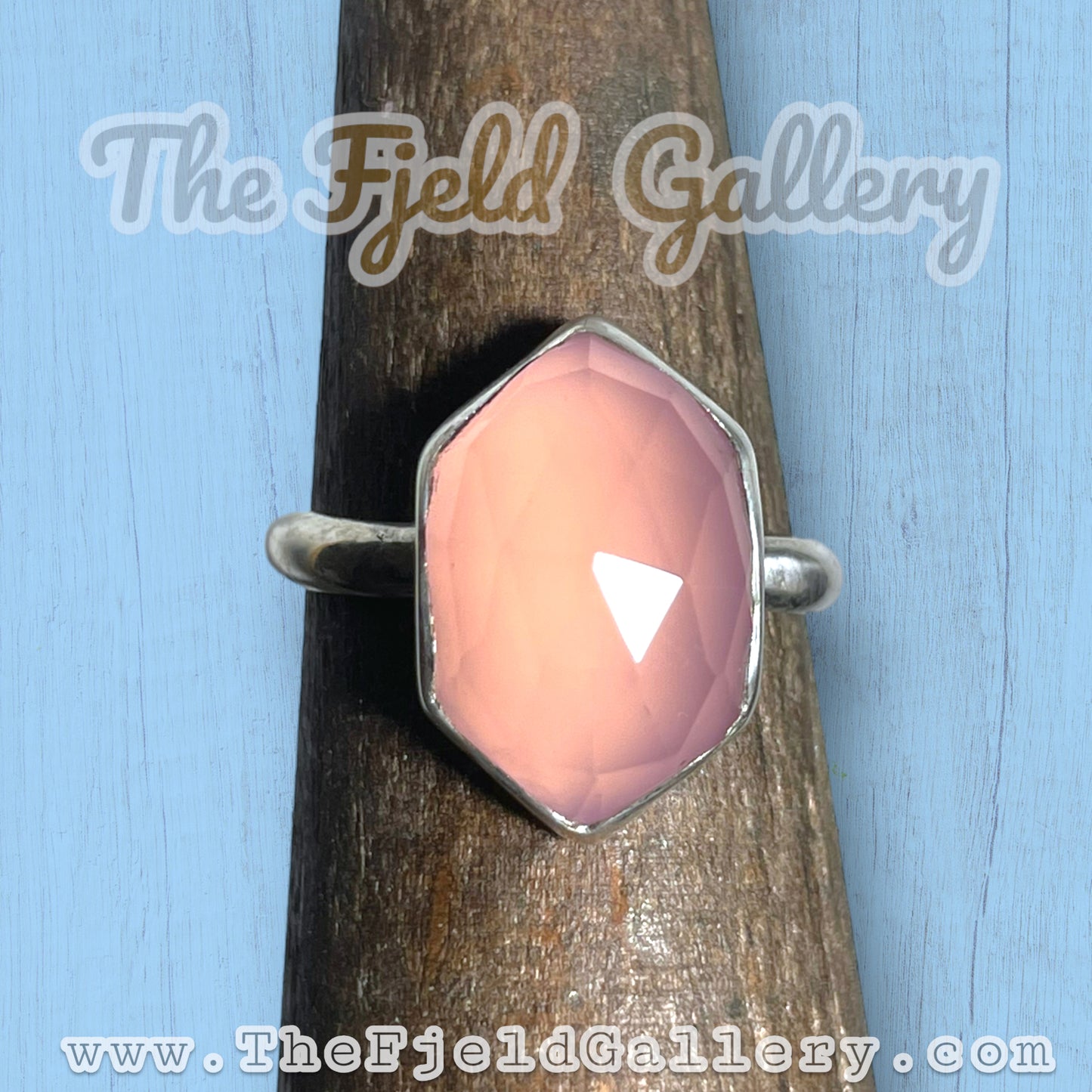 Lavender Pink Chalcedony Sterling Silver Ring