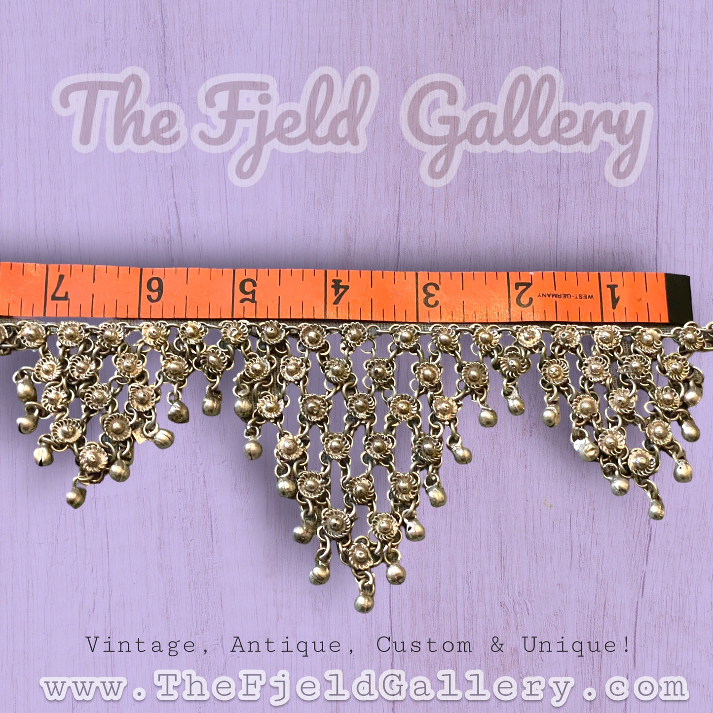 Vintage Indian Bellydance Silver Necklace