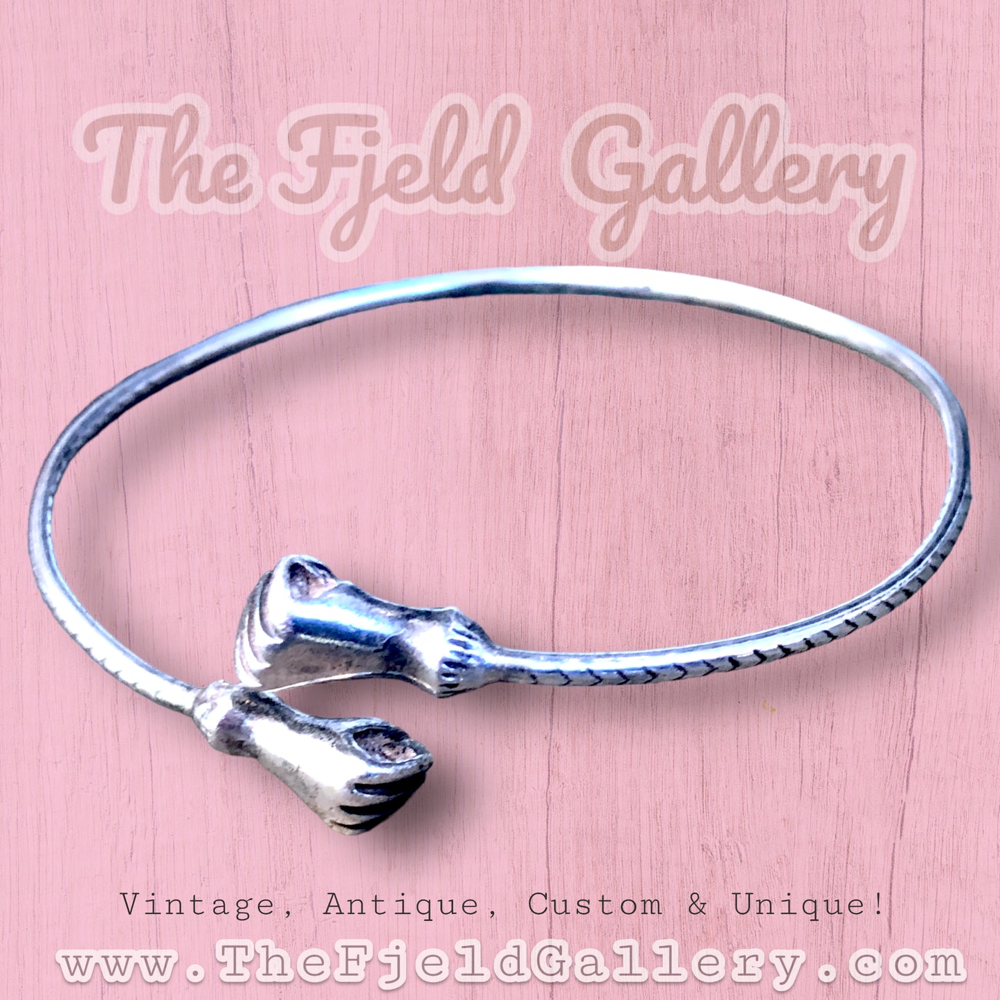 Sterling Silver Bypass Hands Bracelet