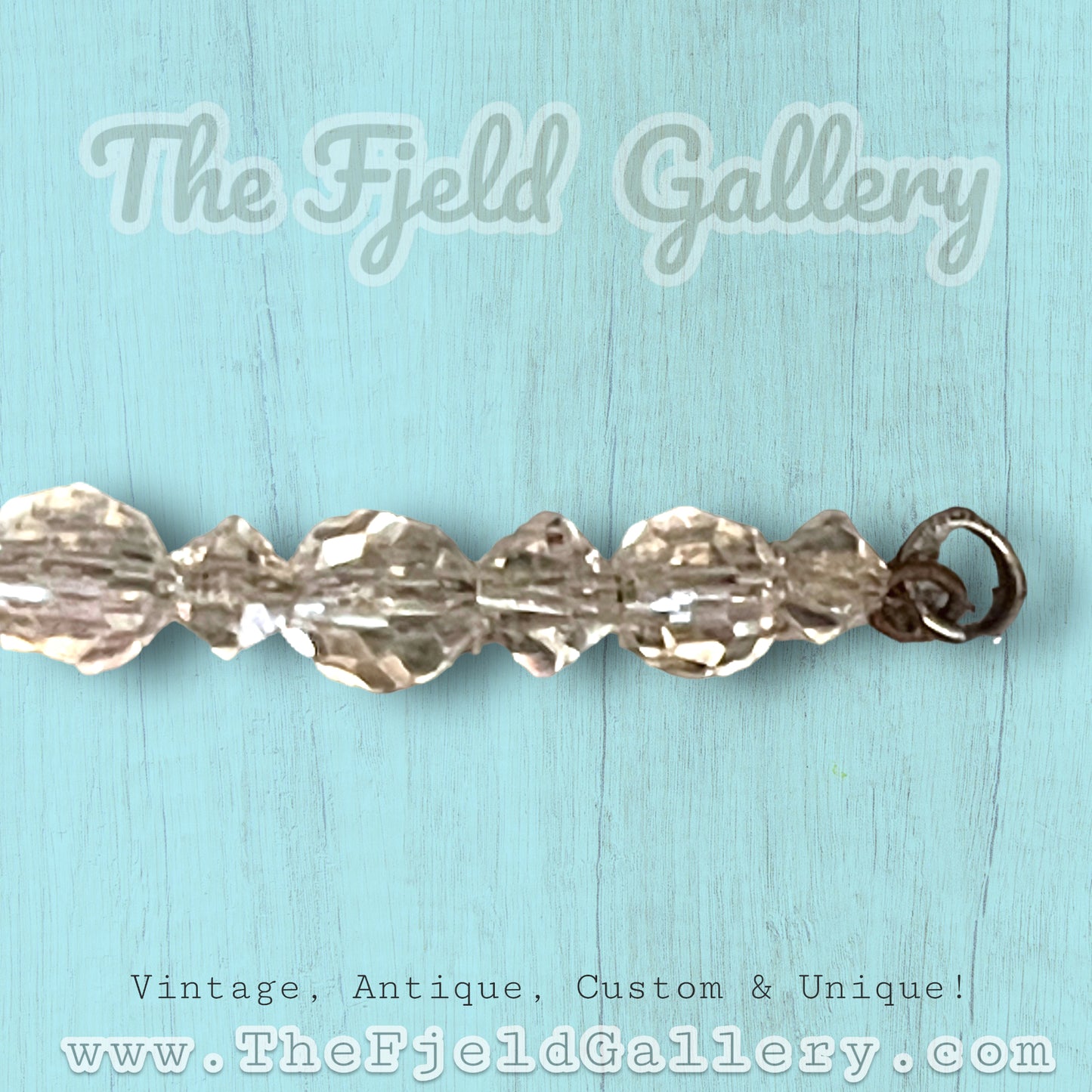 Edwardian German Sterling Silver Faceted Quartz Crystal Necklace