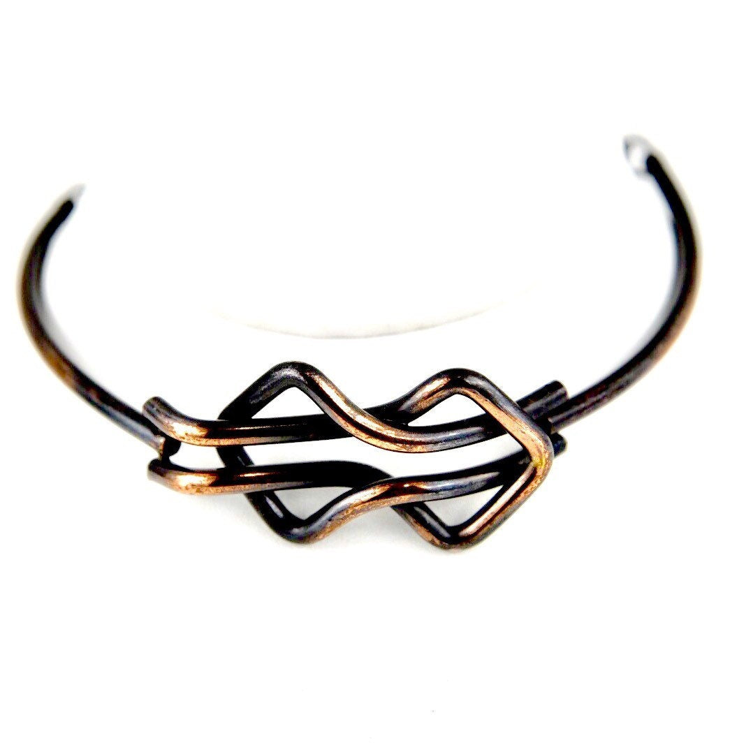 Heavy Modernist Copper Hinged Choker