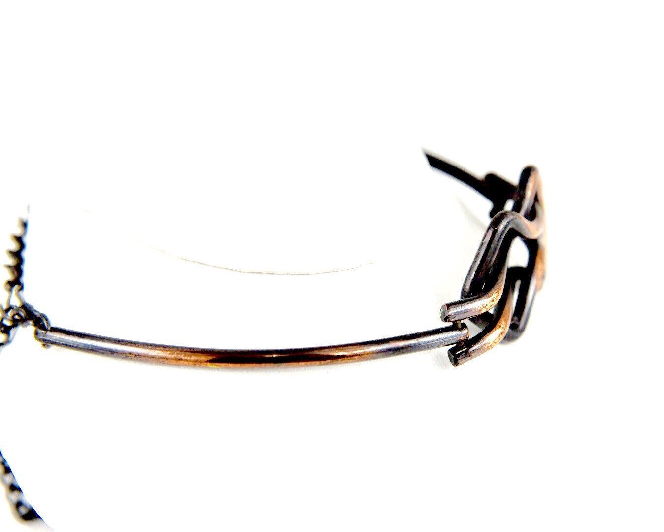 Heavy Modernist Copper Hinged Choker