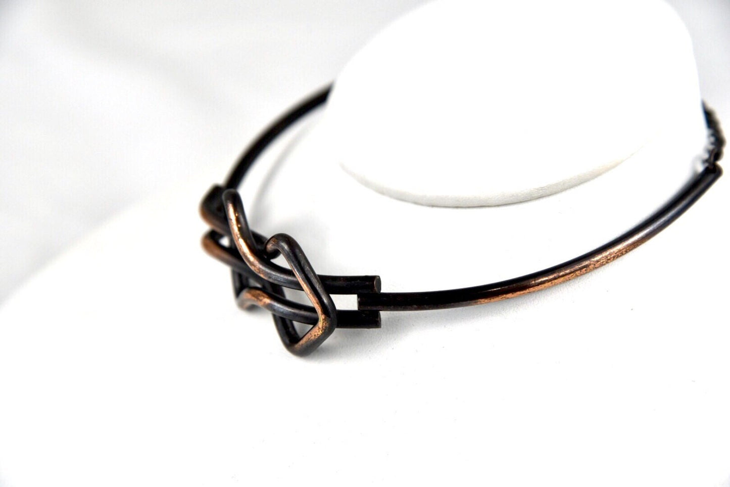 Heavy Modernist Copper Hinged Choker