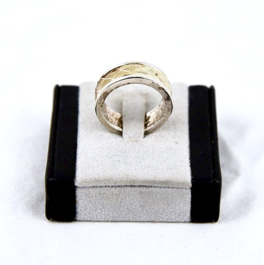 Vintage Sterling Silver 925 Cast Thick Snakeskin Band Ring