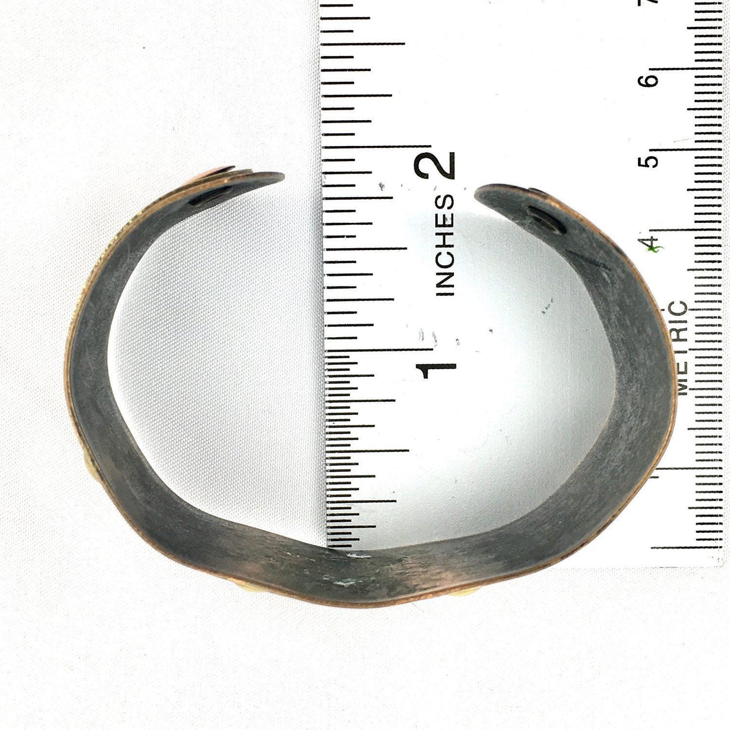 SALE Vintage Cuff Bracelet: Copper & Brass c.1960's