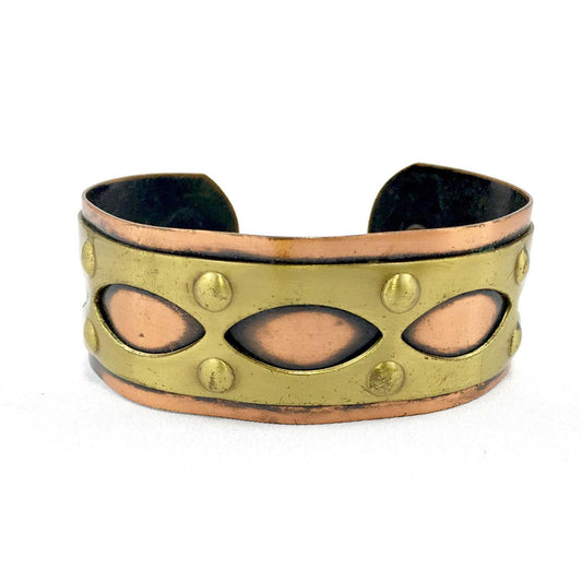 SALE Vintage Cuff Bracelet: Copper & Brass c.1960's