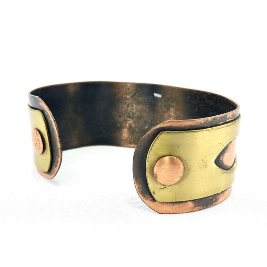 SALE Vintage Cuff Bracelet: Copper & Brass c.1960's