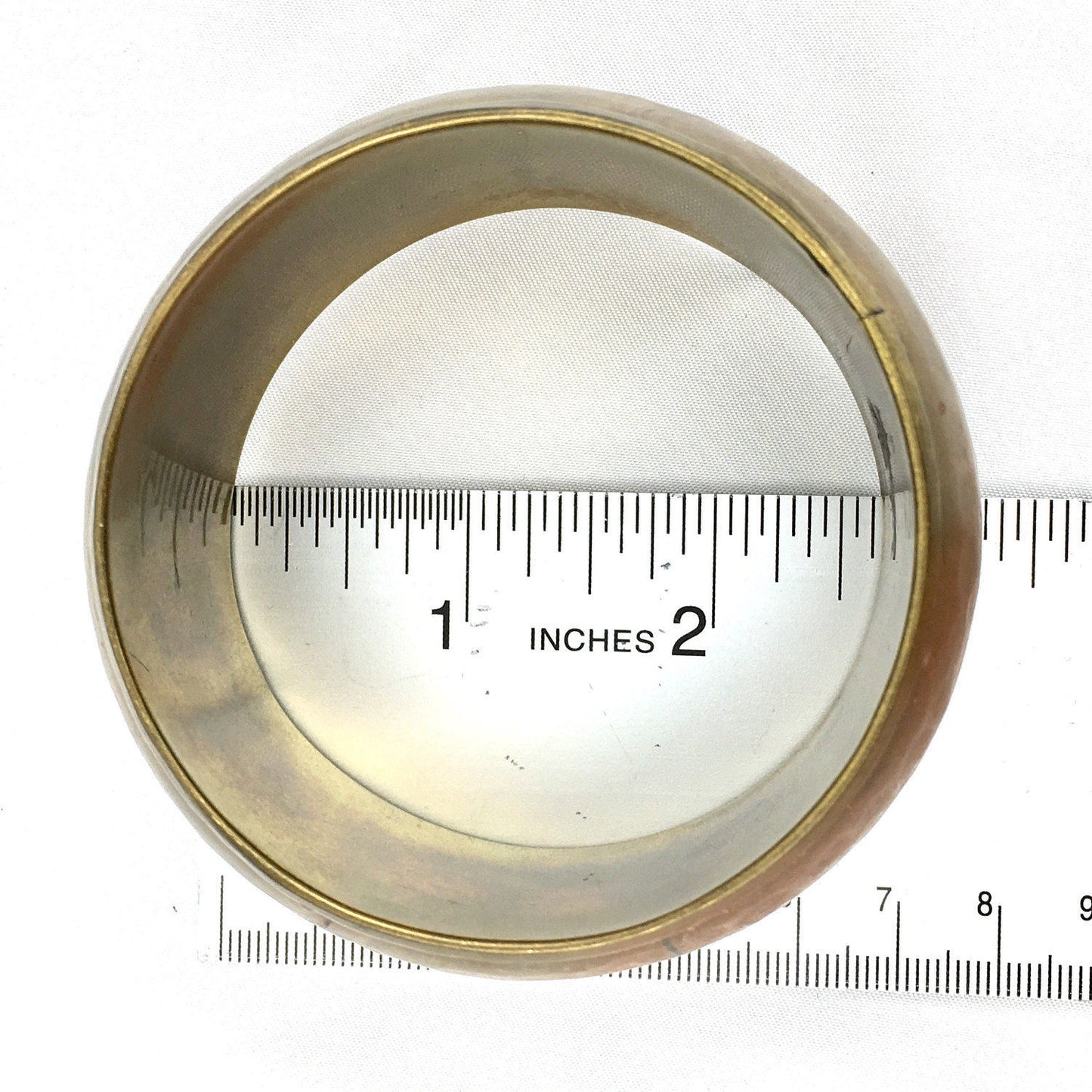 Tri-Metal Chunky Brass Copper Silver Bangle