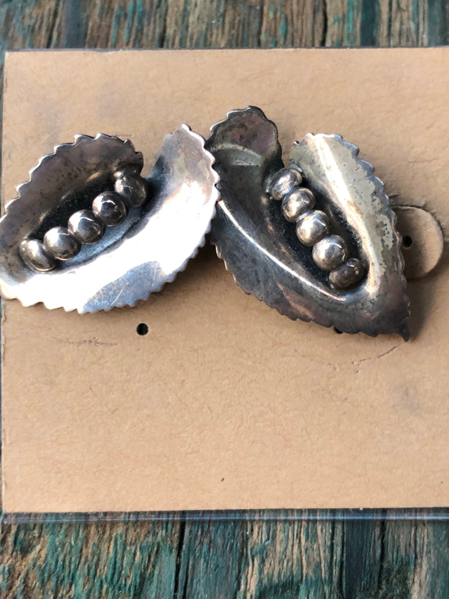 Vintage Sterling Silver Calla Lilly Art Nouveau Mexican Screw Back Earrings
