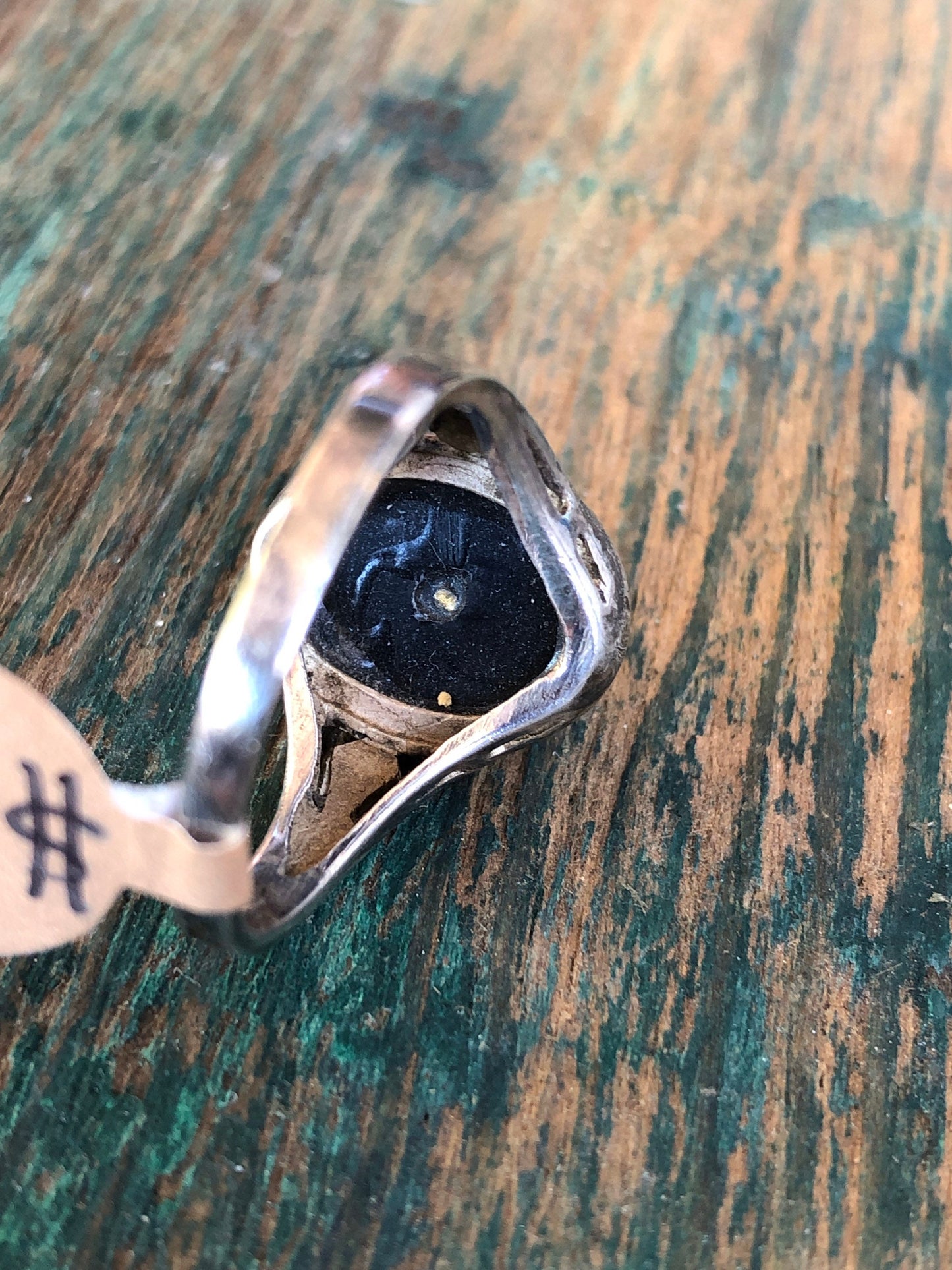 Art Deco Sterling, Onyx & Marcasite Ring