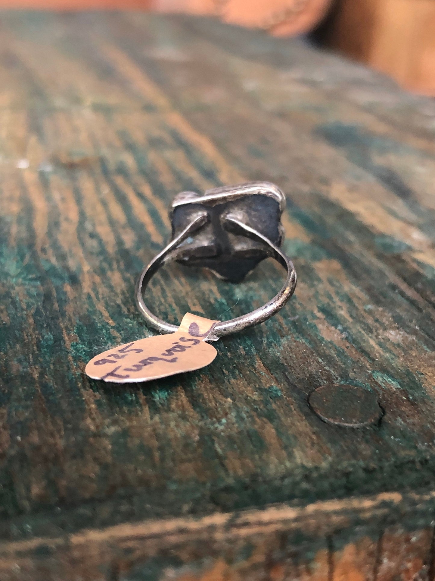 Sterling Silver Native American Turquoise Gemstone Flower Ring