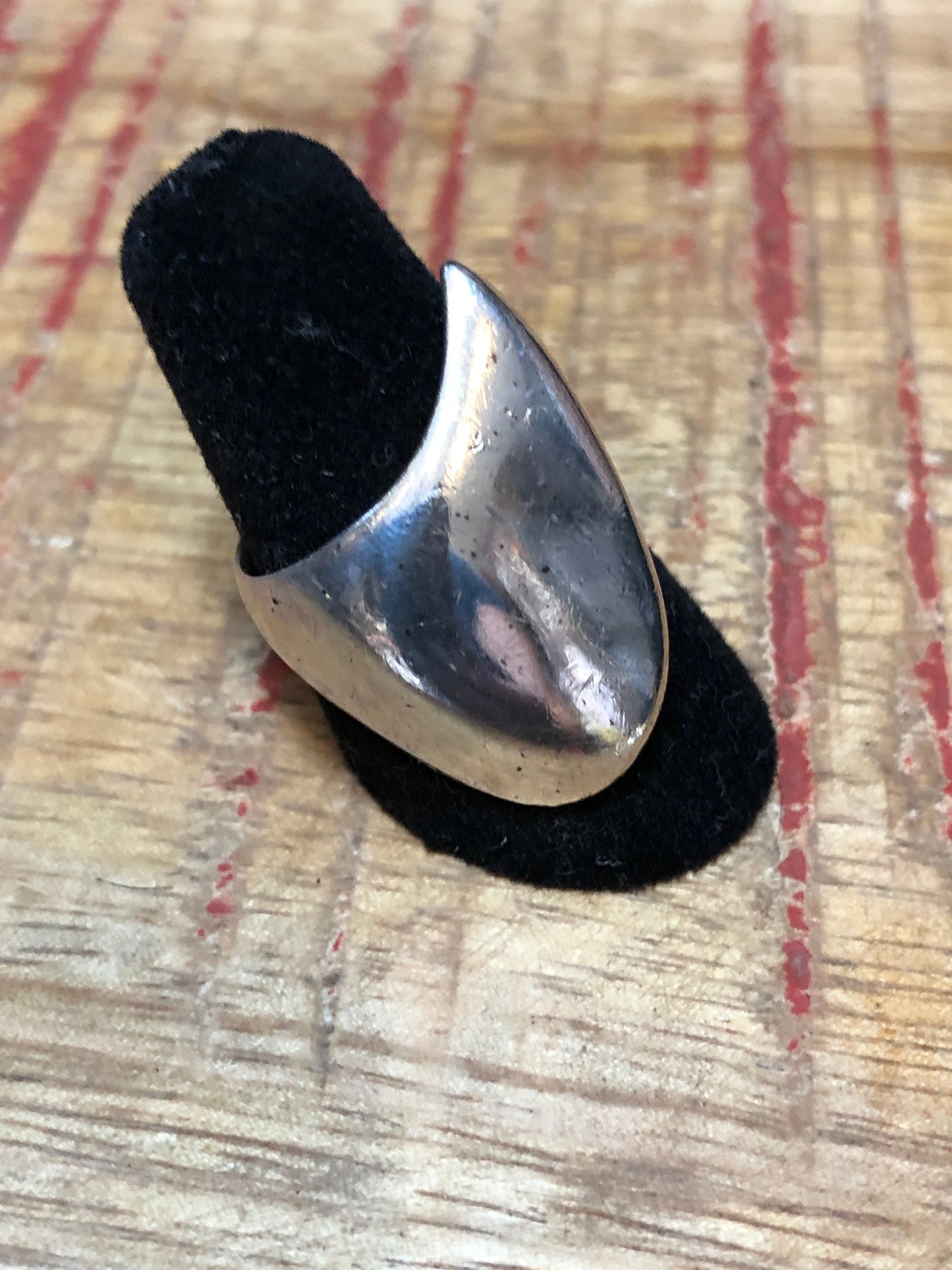 Heavy Cast Sterling Silver Abstract Modern Minimalist Unique Ring