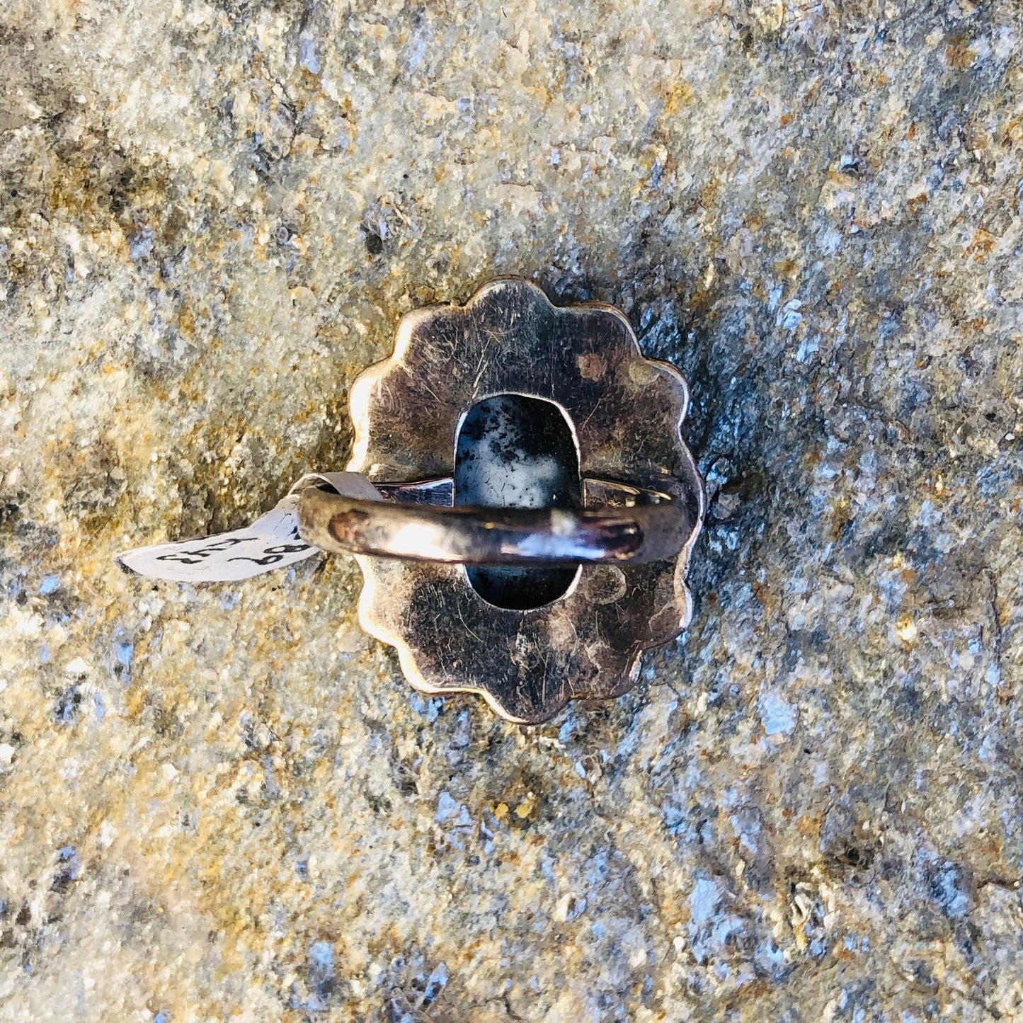 Sterling Silver Winter Dendrite Agate & Res Coral Gemstone Ring