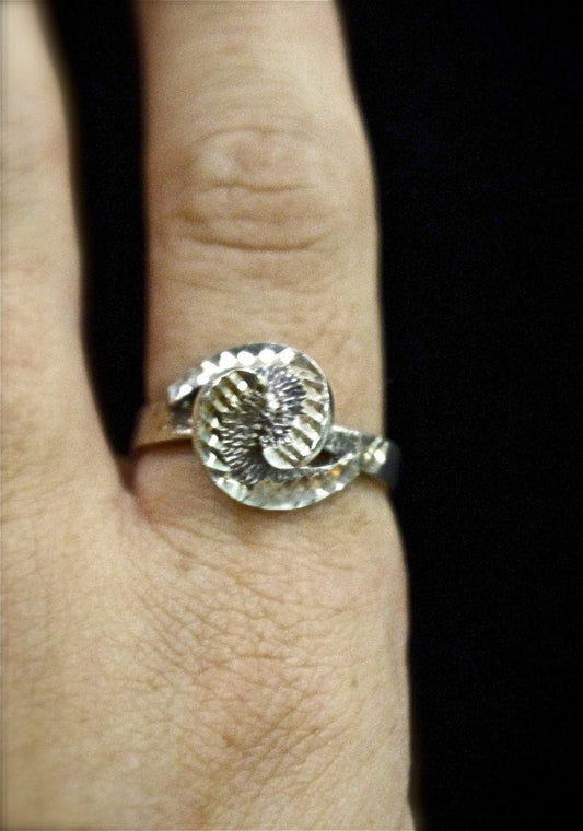 Vintage Sterling Silver Unique Twisted Metal Unisex Ring Southwest Mexican Design