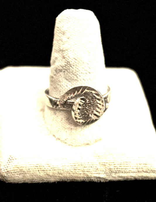 Vintage Sterling Silver Unique Twisted Metal Unisex Ring Southwest Mexican Design