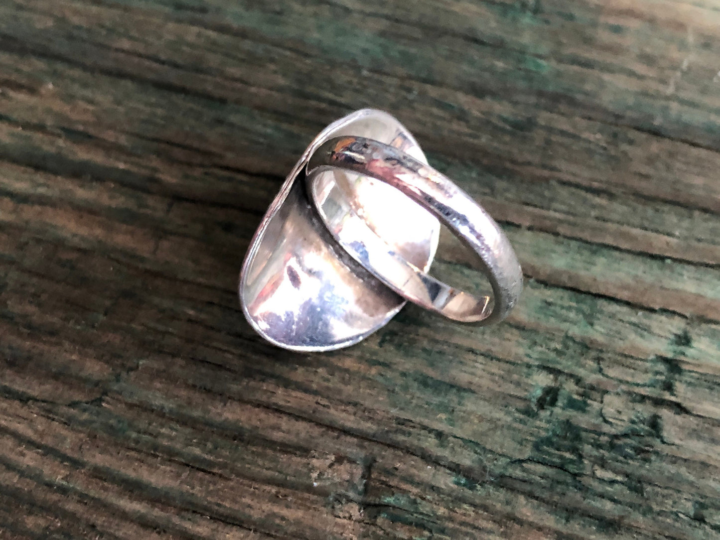 Vintage Sterling Silver & Baltic Amber Ring