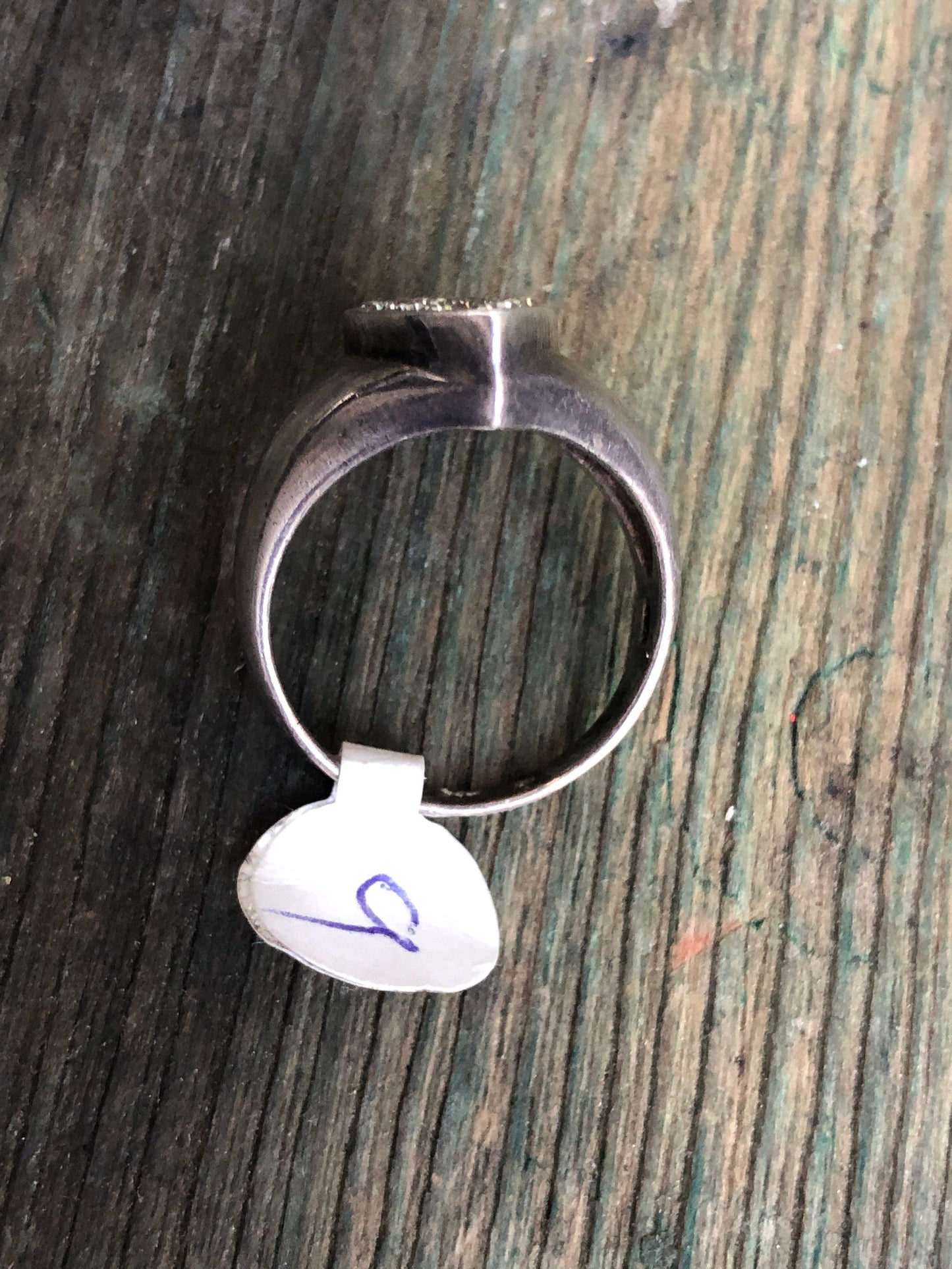 Vintage Super Sparkle Diamond Shaped Zircon Sterling Silver Ring