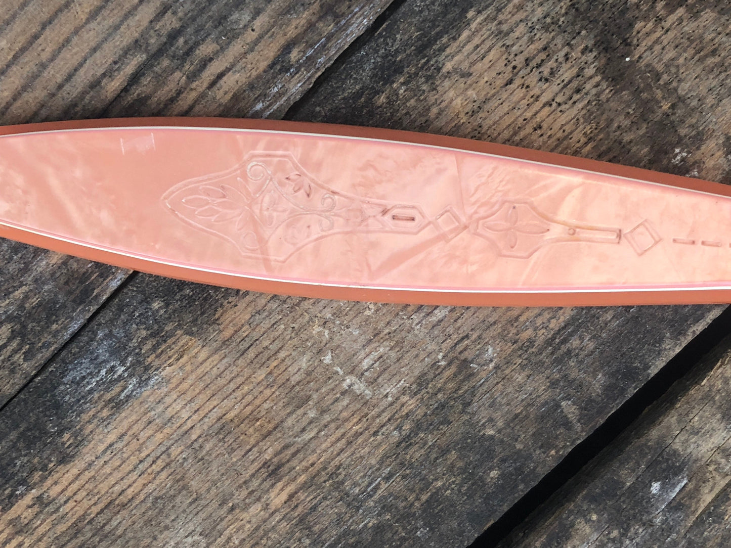 Vintage DuPont Pink Marbleized Vanity Set Mirror & Glass Jar
