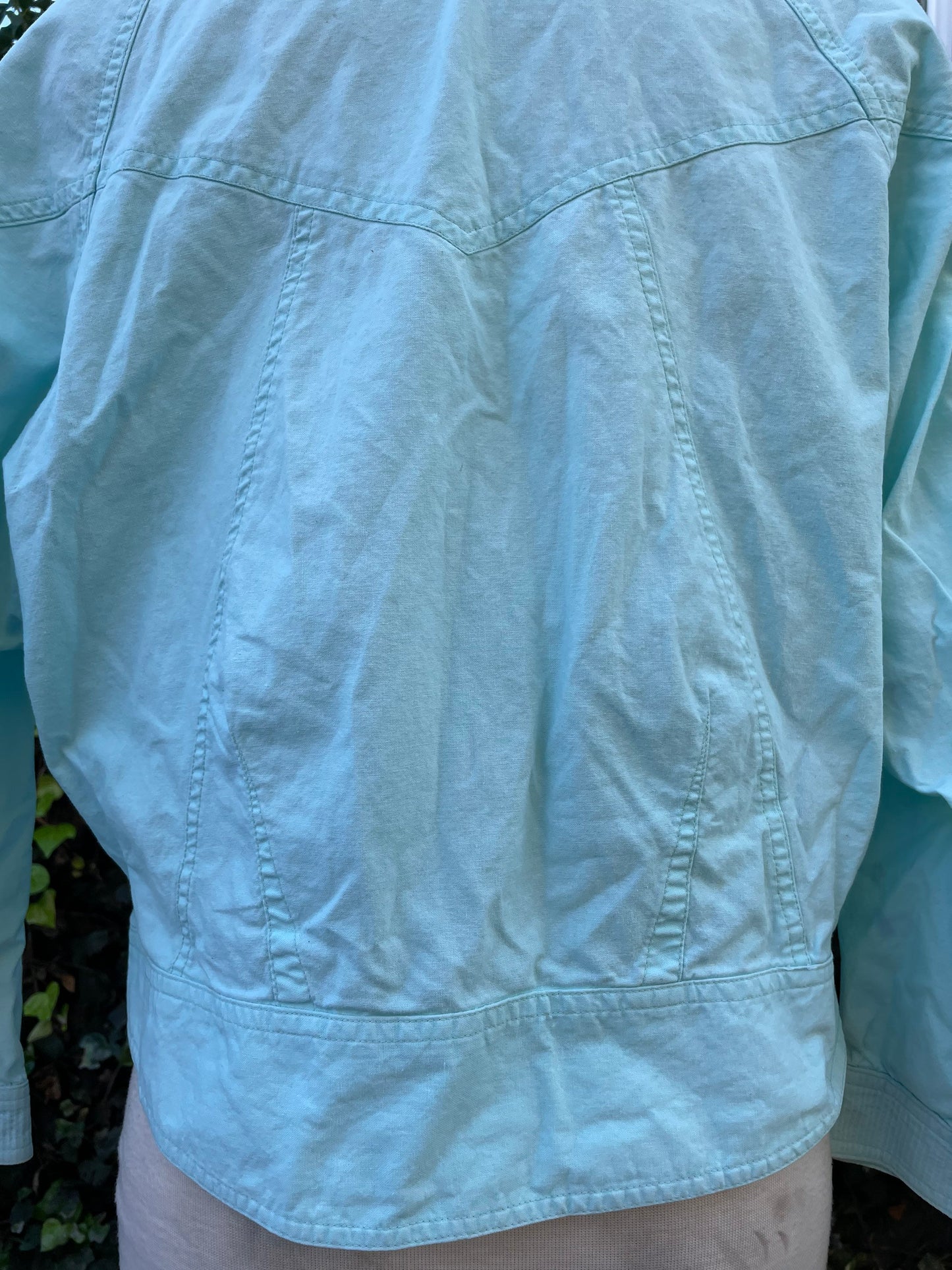 Vintage Breatan Light Blue Bomber Jacket Medium