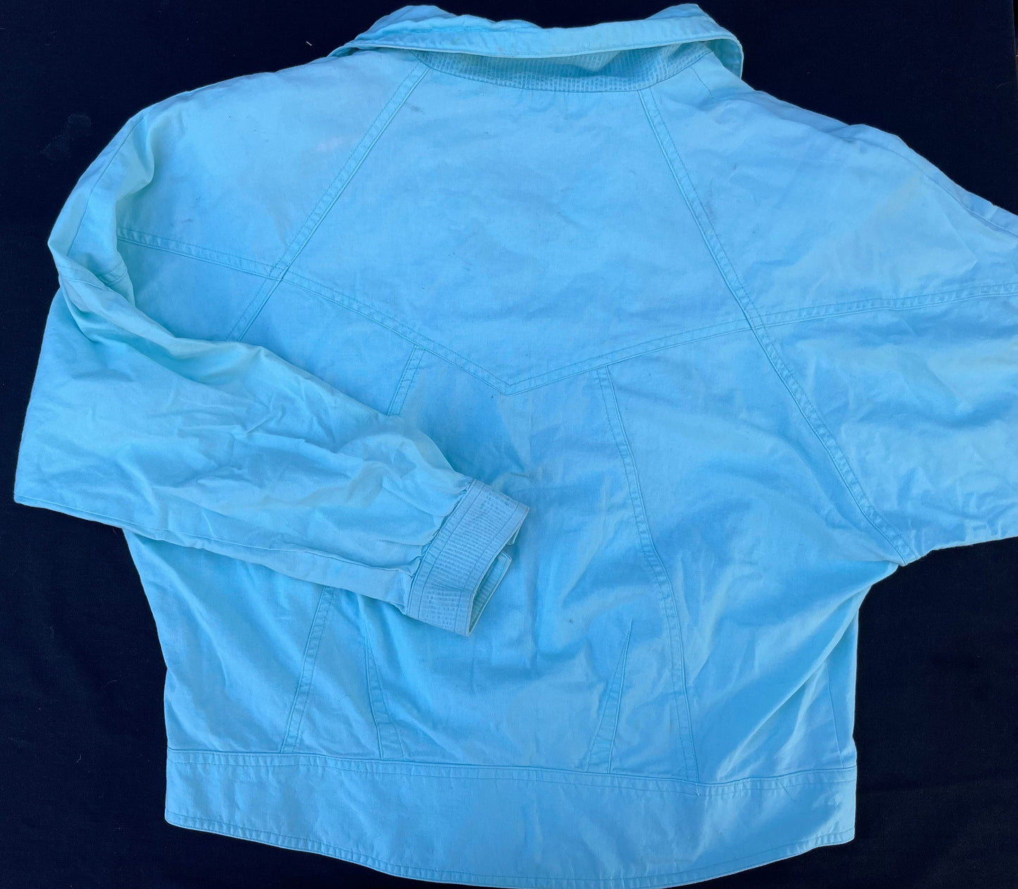 Vintage Breatan Light Blue Bomber Jacket Medium