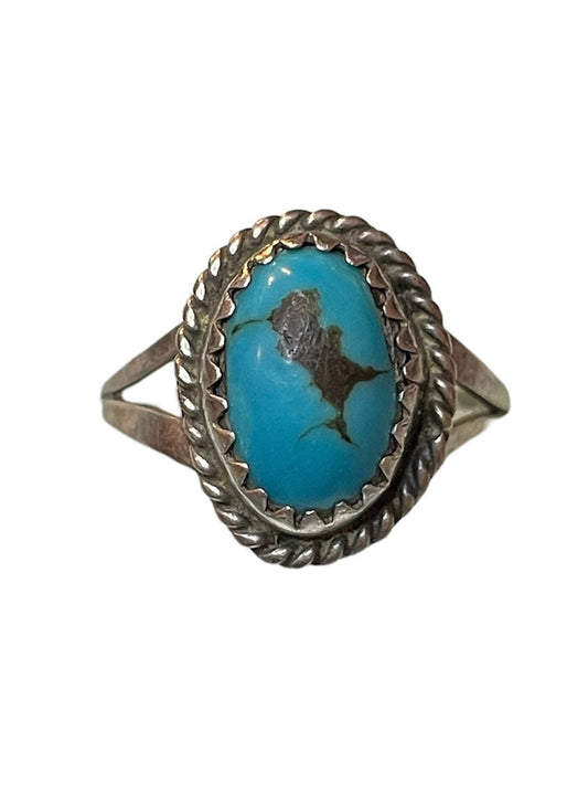 Vintage Sterling Silver Turquoise Native American Ring