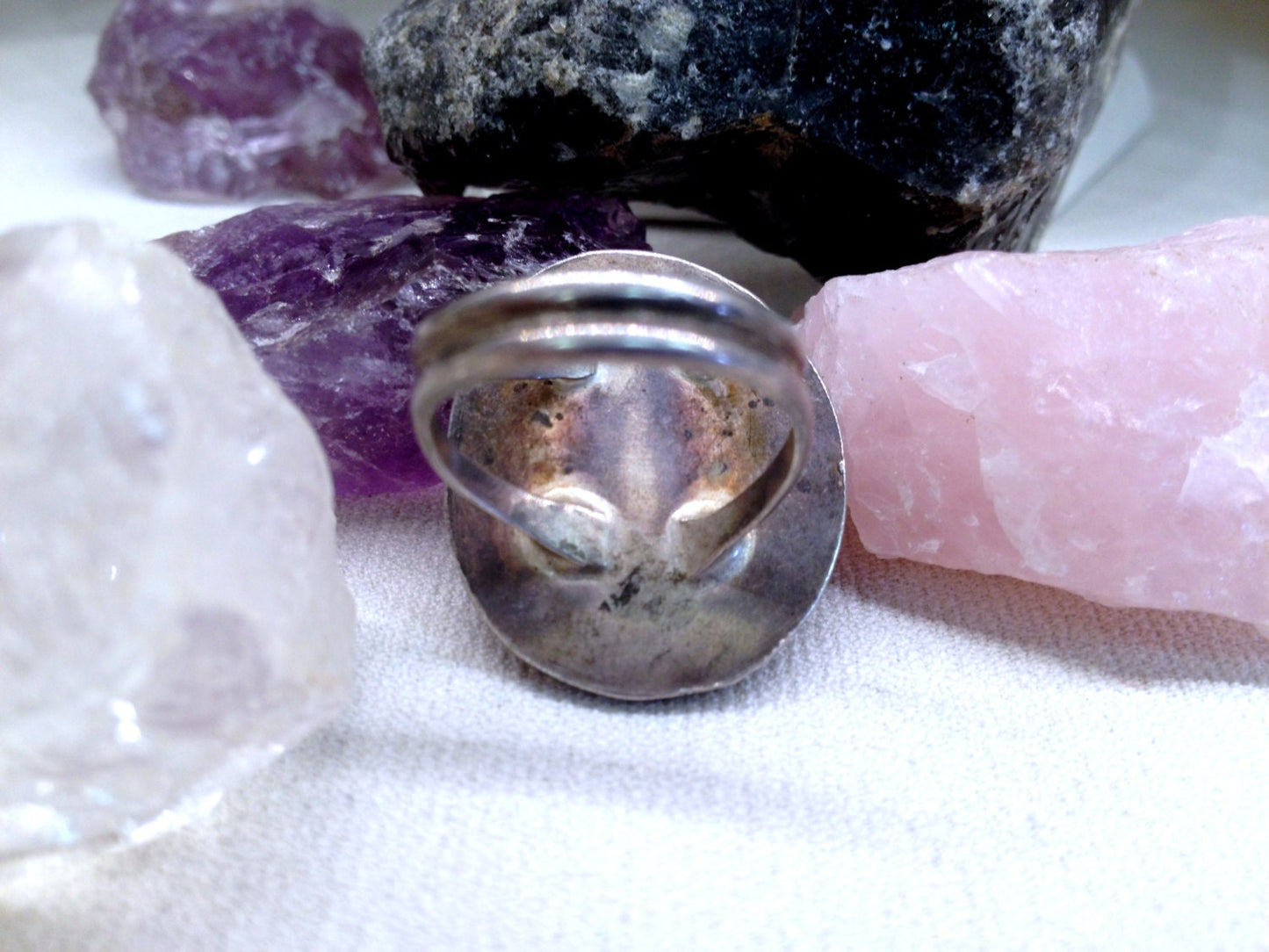 Beautiful Vintage Sterling Silver & Turquoise Cabochon Native American Southwest Ring