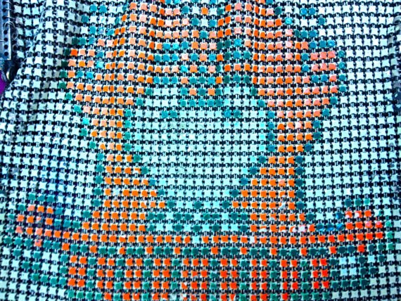 SALE Antique 1920's Whiting & Davis Enamel Art Deco Metal Mesh Purse