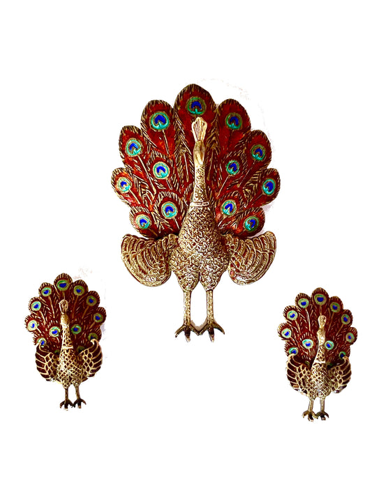 Siam Sterling Red & Blue Cloisonné Enamel Vermielle Brooch & Earring Set