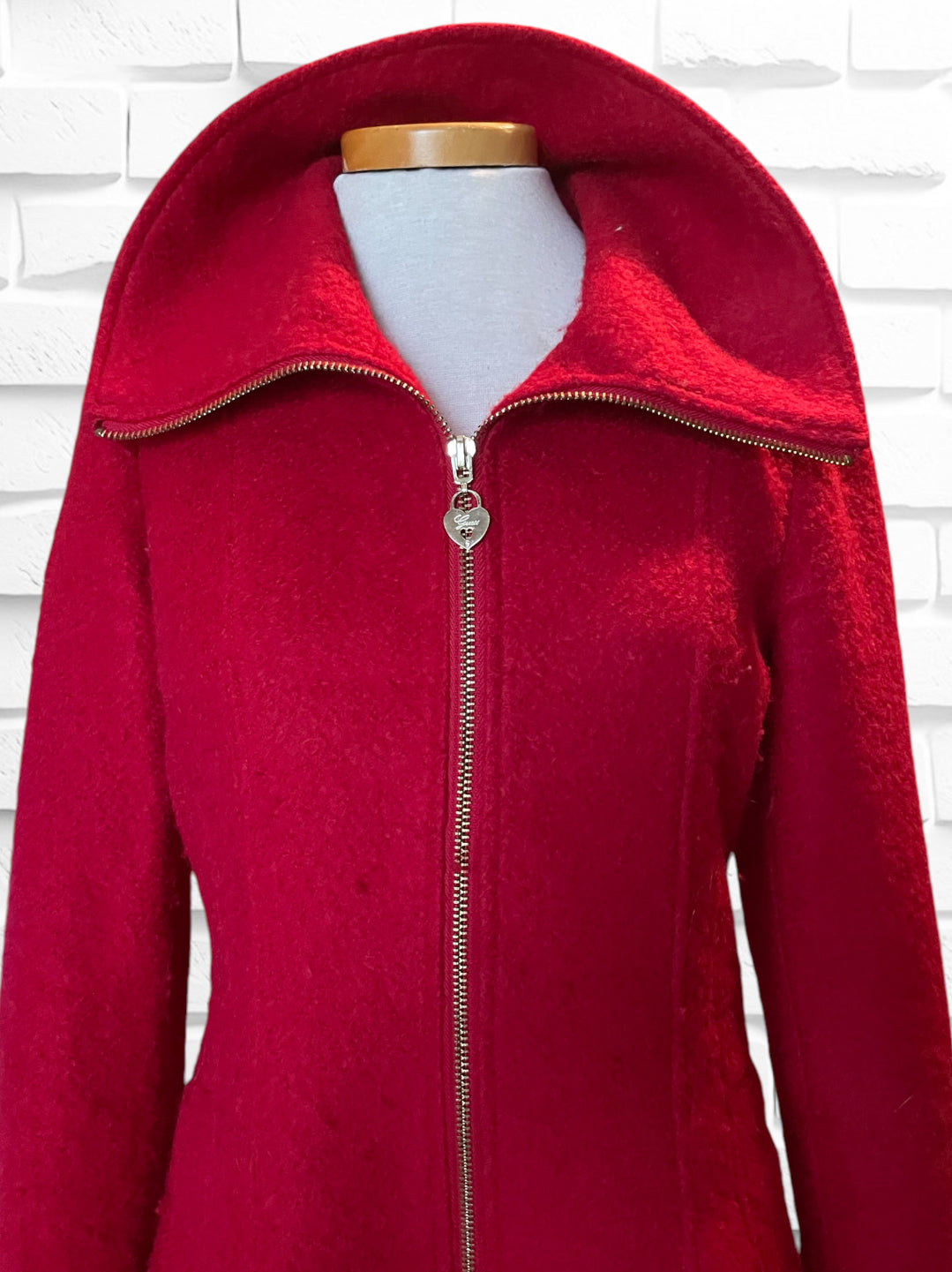 Vintage 1990’s Red Wool Long Guess Coat