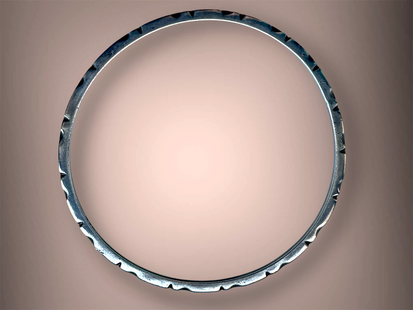 1940’s Sterling Silver Abstract Geometric Bangle Bracelet