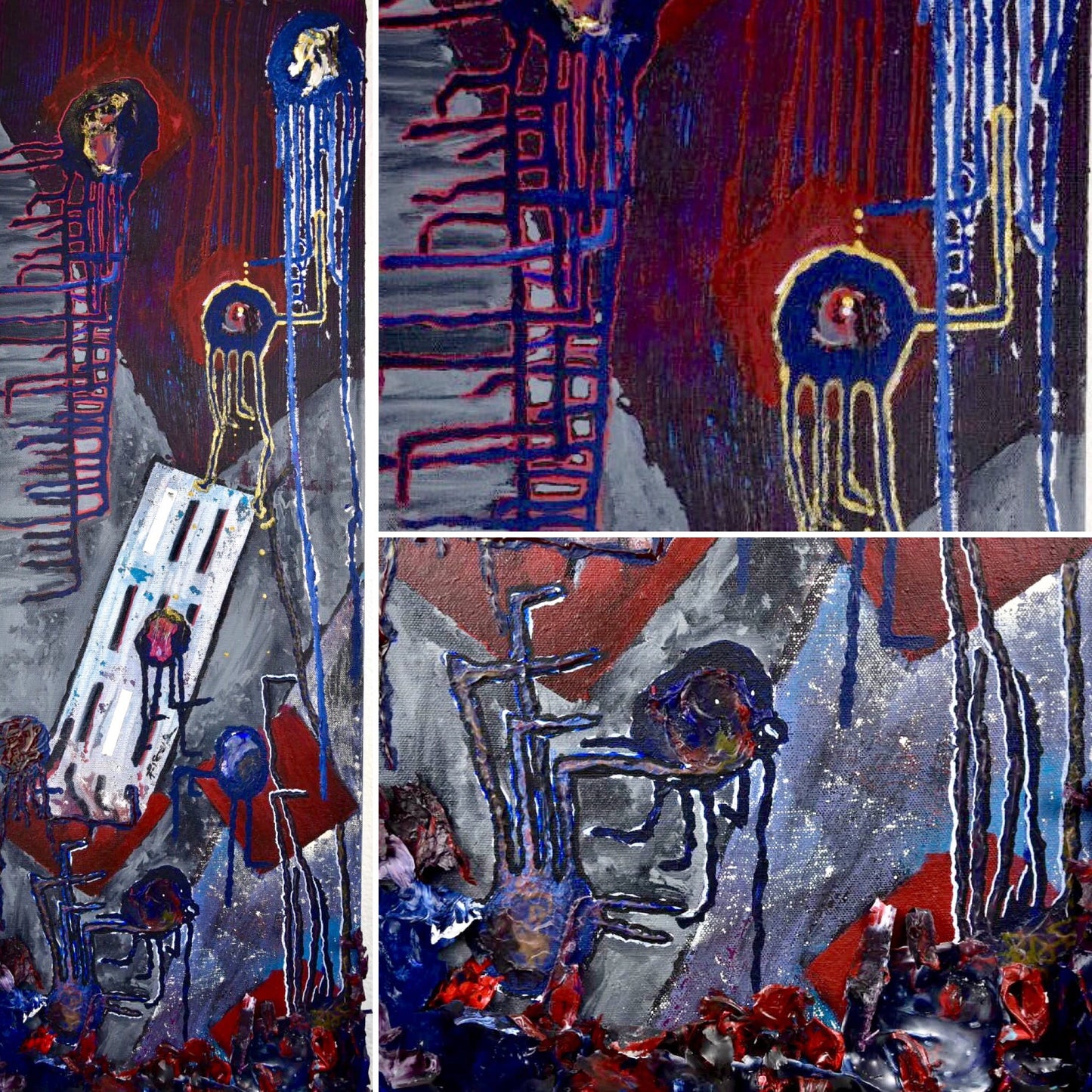 “Cover the Gleen” Mixed Media Painting on Canvas 36”x 18”