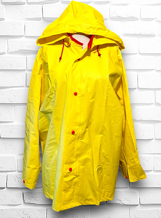 Vintage Yellow & Red Raincoat