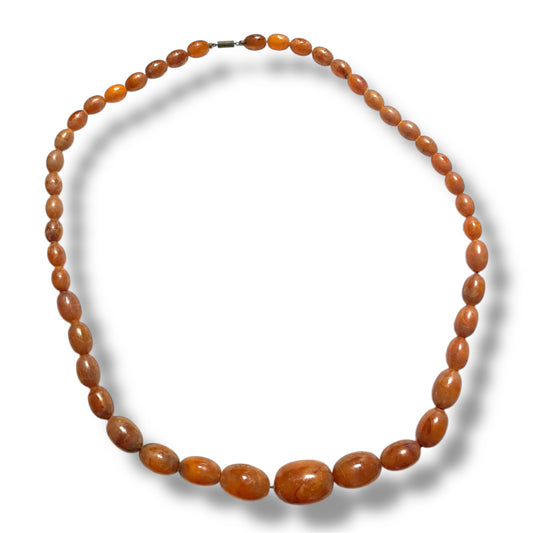 Antique Natural Amber Bead Necklace